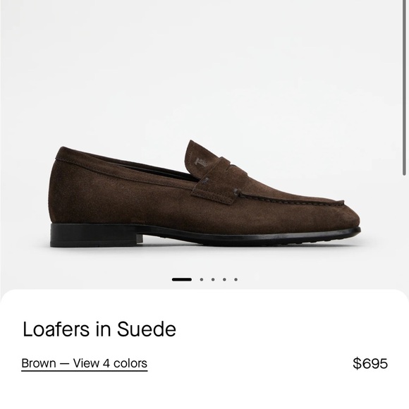 Brown 100% Genuine Suede Loafers - Picture 2 of 3